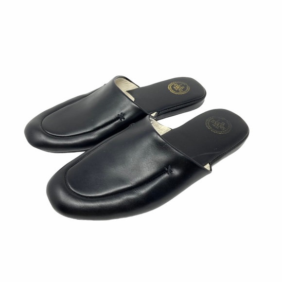 L.B. Evans 1804 Leather Slippers 2761 Black 11 M